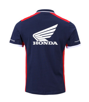 Polo Bleu Homme Zippé Honda Racing