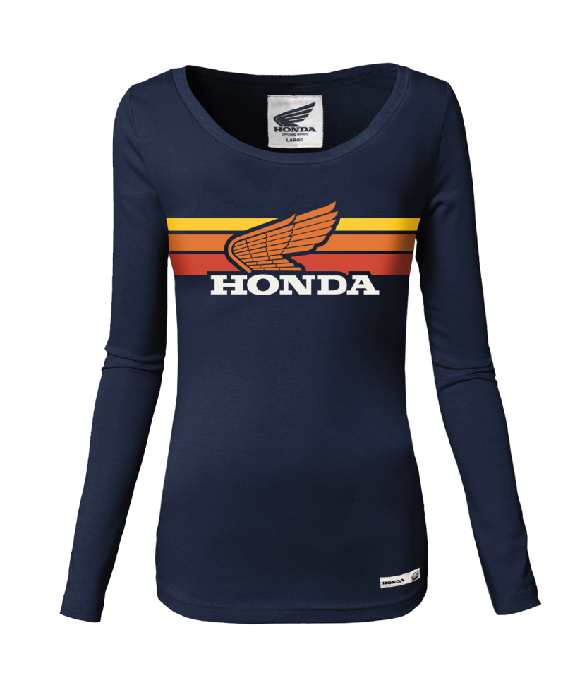 T-Shirt Honda Bleu Marine Sunset Femme