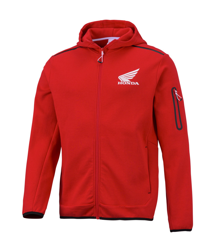 Sweat à capuche zippé Core Rouge