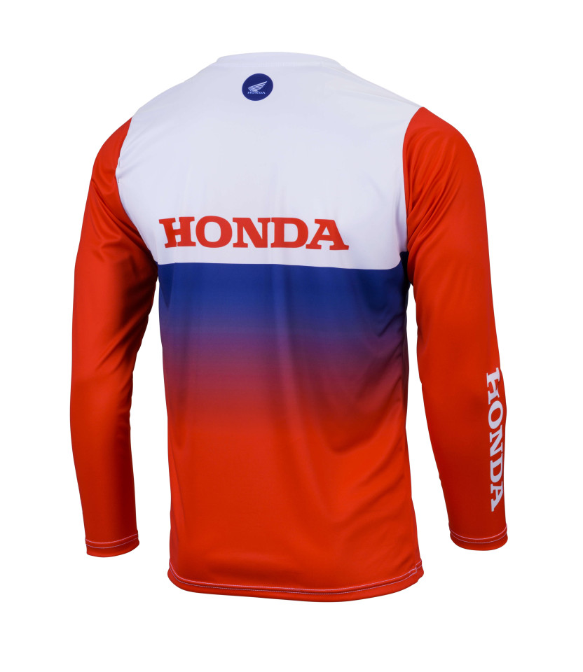 Maillot rouge Motocross MX Honda manches longues