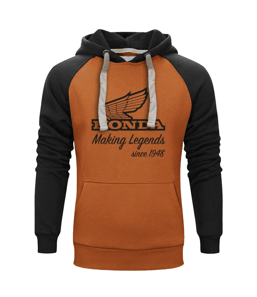 Sweat à capuche orange making legend Honda