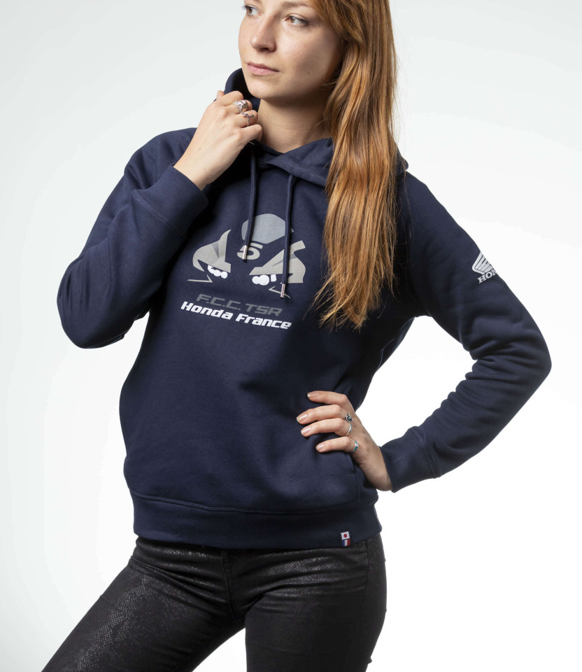 Sweat à capuche Lifestyle Bleu Marine F.C.C. TSR Honda France