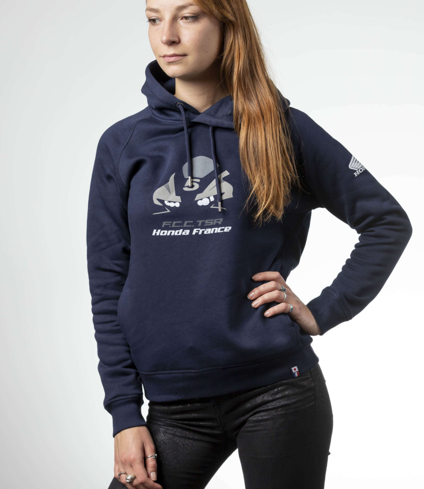 Sweat à capuche Lifestyle Bleu Marine F.C.C. TSR Honda France