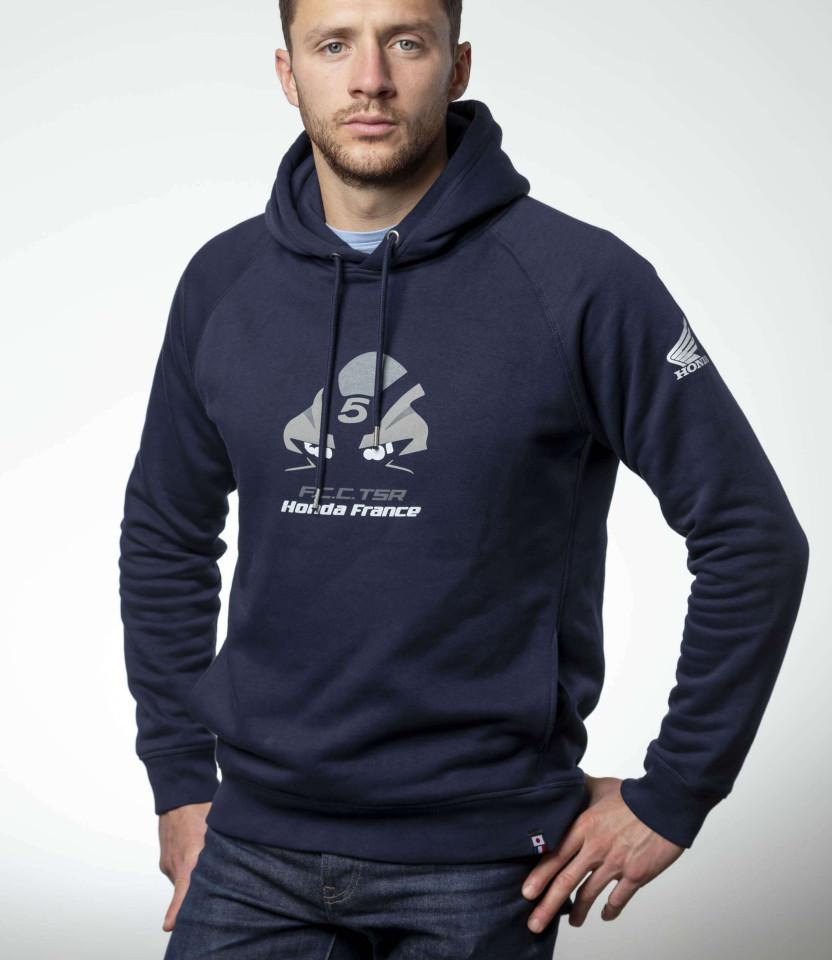 Sweat à capuche Lifestyle Bleu Marine F.C.C. TSR Honda France