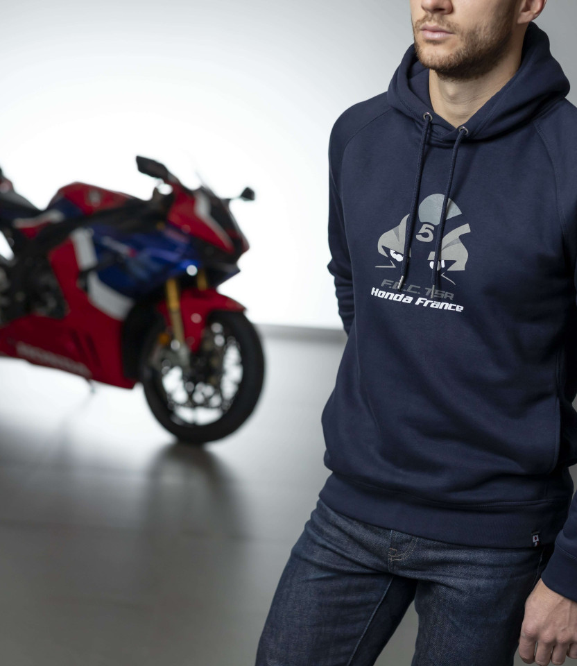 Sweat à capuche Lifestyle Bleu Marine F.C.C. TSR Honda France