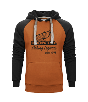 Sweat à capuche orange making legend Honda